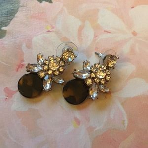 J CREW NWOT Tortoise Crystal Earrings, never worn